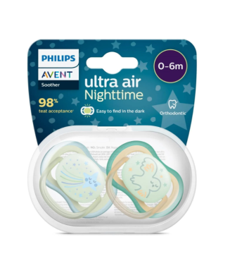 Philips Avent Scf376/18 Ultra Air Gece Emzik 0-6 Ay 2Li Erkek