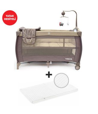 Sunny Baby Prego Vegas Oyun Parkı ve Yatağı 70x120 Cm 9162 Bej